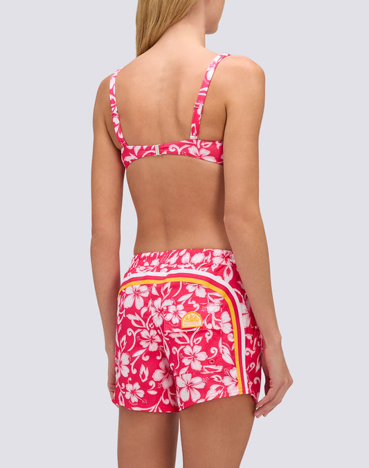 COAST - REPREVE® HIBISCUS SK23 PRINT BEACH SHORTS