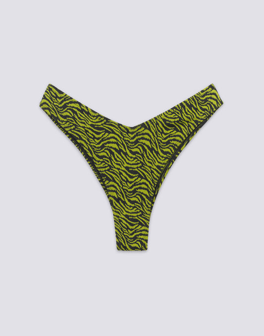 LOREN - HIGH-CUT BIKINI BOTTOMS WITH ZEBRA PRINT
