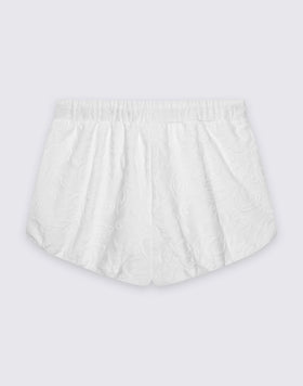 WOMEN'S JACQUARD TERRY CLOTH SHORTS WITH SK23 PATTERN