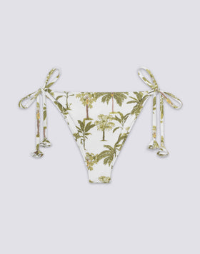 BAÑADOR DE TALLE ALTA CON Lazos AJUSTABLES CON ESTAMPADO BOTÁNICO