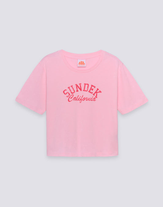 T-SHIRT DONNA CROPPED VINTAGE WASH