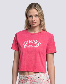 WOMEN'S CROPPED VINTAGE WASH T-SHIRT