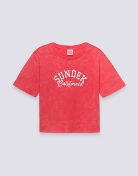 T-SHIRT DONNA CROPPED VINTAGE WASH