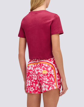 CAMISETA CROPPED DE MUJER CON LAVADO VINTAGE