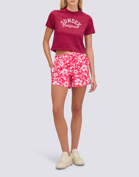 CAMISETA CROPPED DE MUJER CON LAVADO VINTAGE