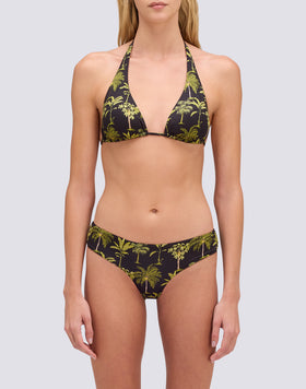 BIKINI TOP A TRIANGOLO AMERICANO CON NAPPE E FANTASIA BOTANIC