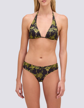 BIKINI TOP A TRIANGOLO AMERICANO CON NAPPE E FANTASIA BOTANIC