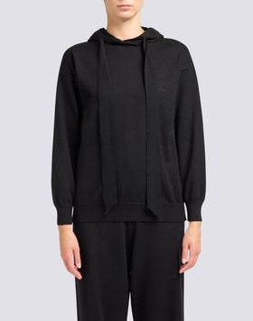 WOMEN'S KNITTED SWEATSHIRT WITH EMBROIDERED LOGO