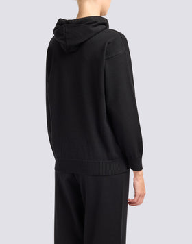 WOMEN'S KNITTED SWEATSHIRT WITH EMBROIDERED LOGO