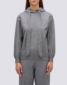 WOMEN'S KNITTED SWEATSHIRT WITH EMBROIDERED LOGO