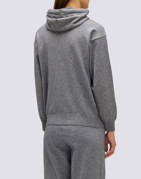 WOMEN'S KNITTED SWEATSHIRT WITH EMBROIDERED LOGO