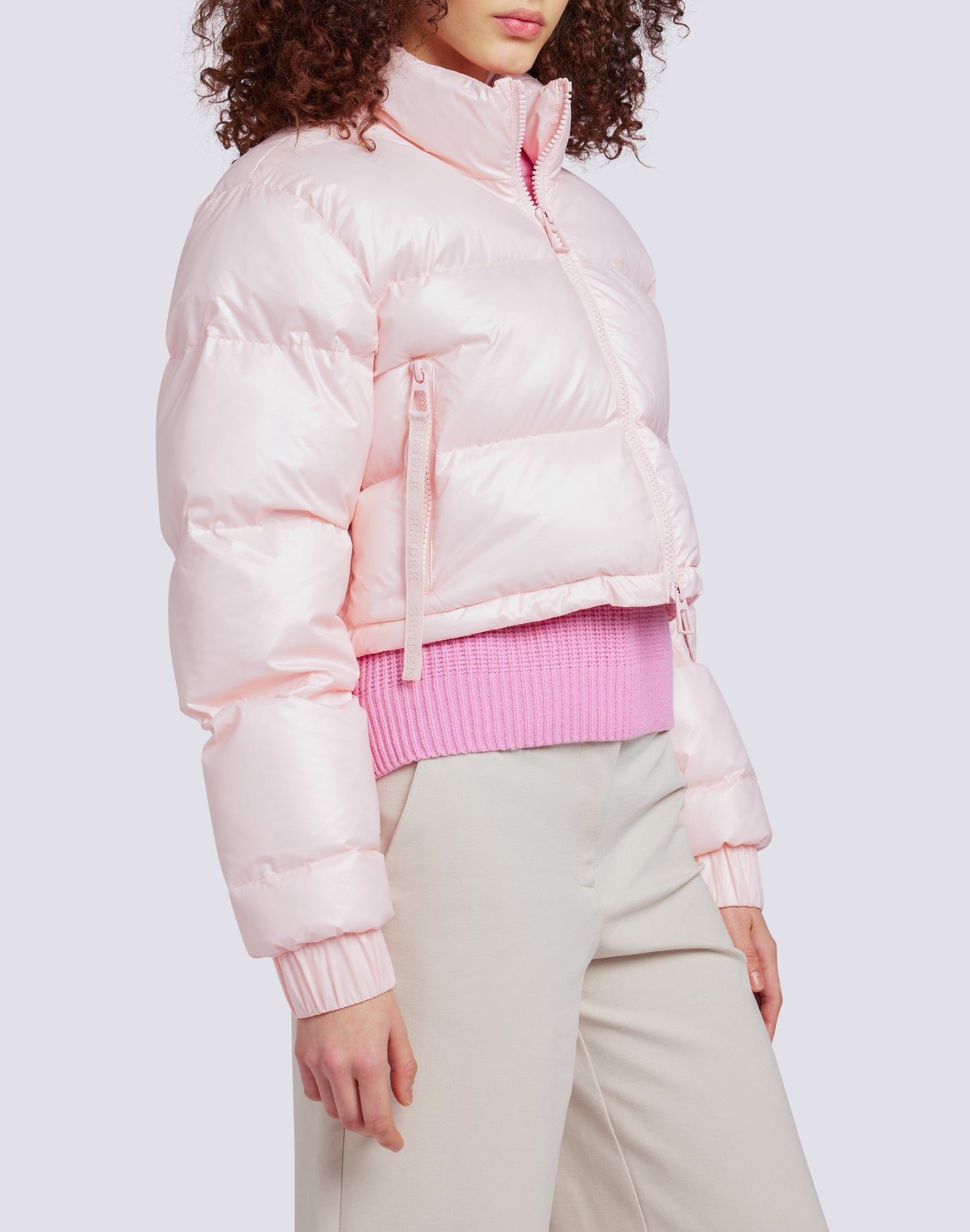 ZIPPERED SHORT PUFFED JACKET