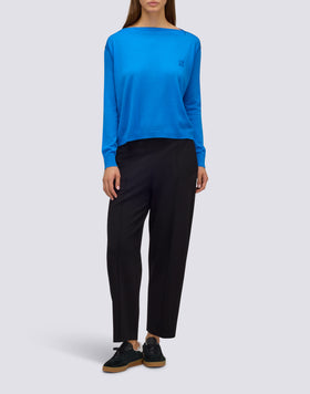 PULL EN LAINE À COL RAS DU COU POUR FEMME