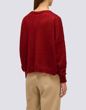 WOMEN'S CREW-NECK MOHAIR SWEATER