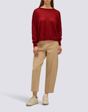 WOMEN'S CREW-NECK MOHAIR SWEATER