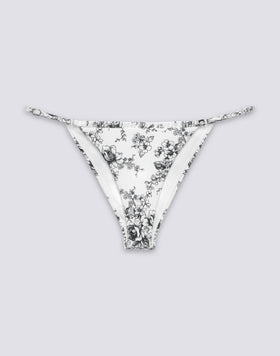 KERR - BIKINI SLIP SGAMBATO CON LACCI REGOLABILI FANTASIA ROSE DE JOIE