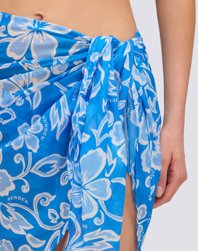 PAREO DE VOILE DE ALGODÓN CON ESTAMPADO SK23