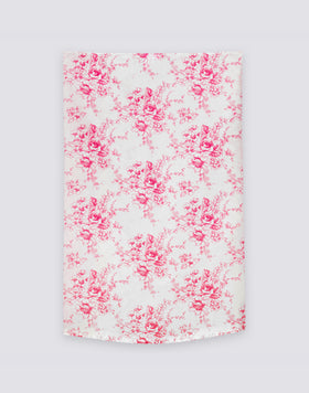 PAREO DE VOILE DE ALGODÓN CON ESTAMPADO ROSE DE JOIE