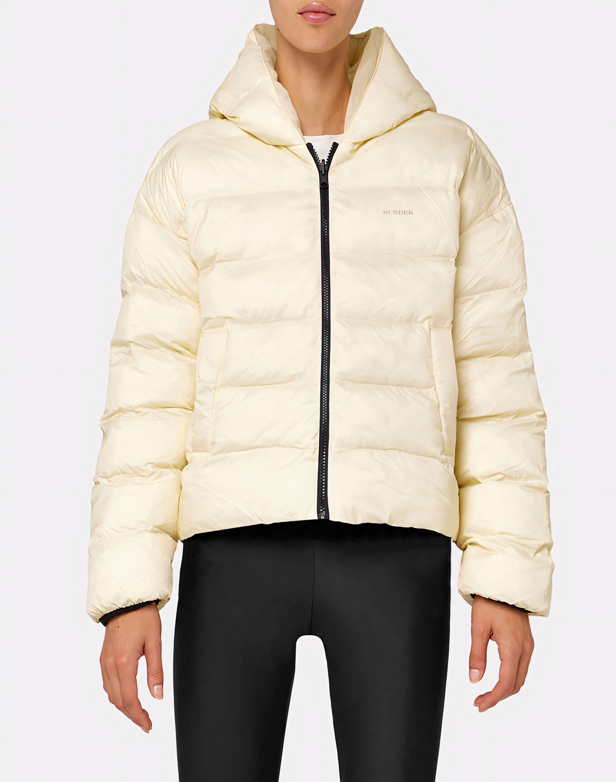 Sundek cropped reversible down jacket with hood GW756JKN3800