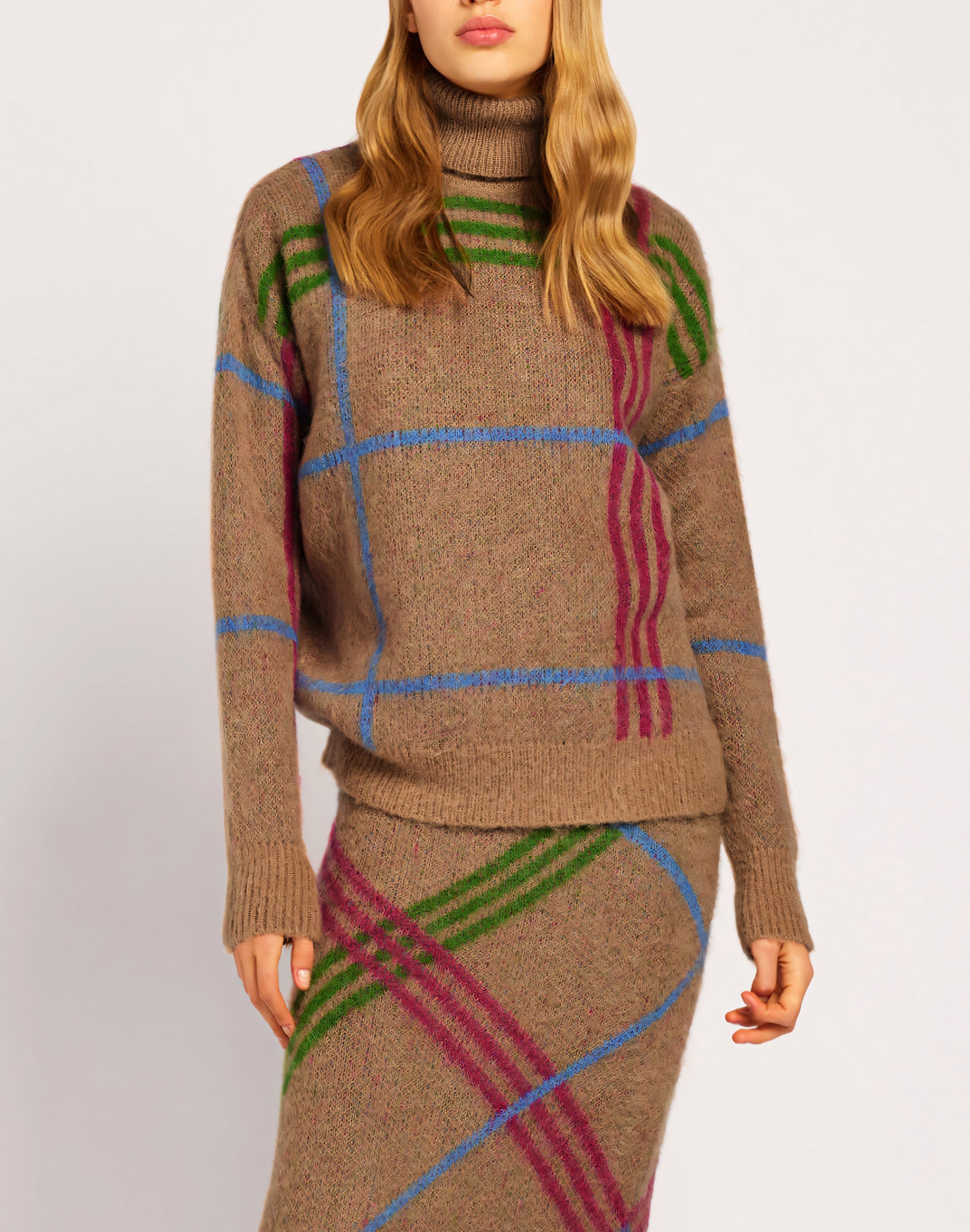 Patterned turtleneck sale