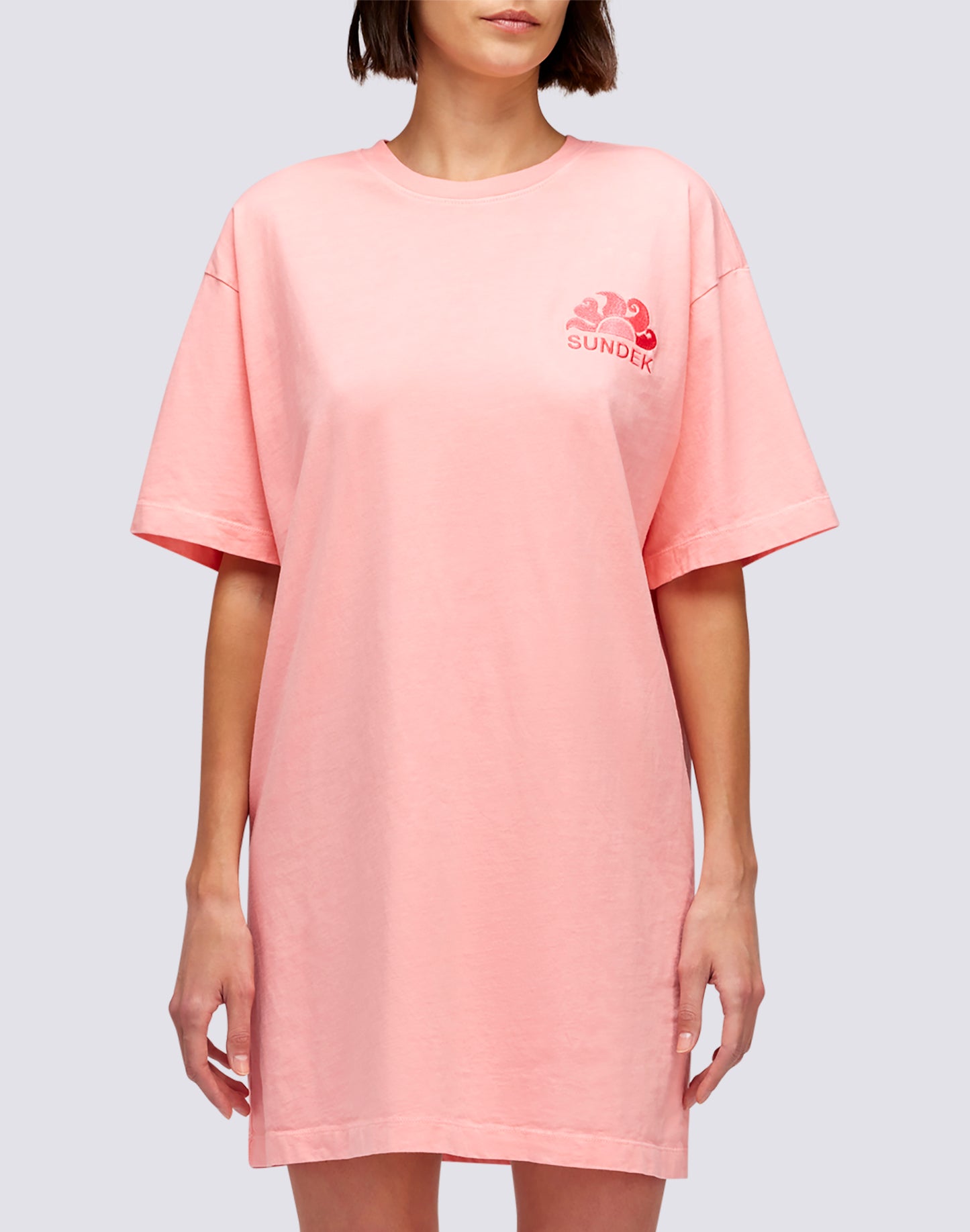 MAXI T-SHIRT WITH EMBROIDERED LOGO