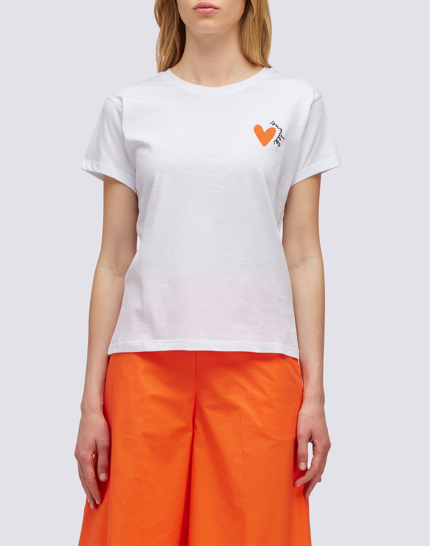 T-SHIRT EN COTON IMPRIMÉ COEUR