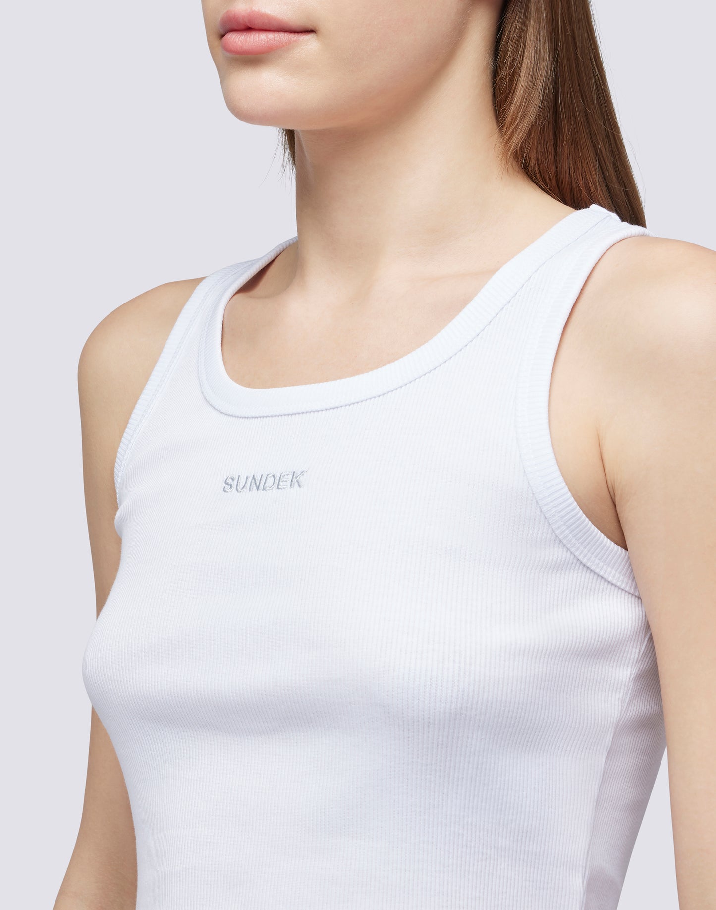 CROP TANK TOP WITH EMBROIDERED LOGO