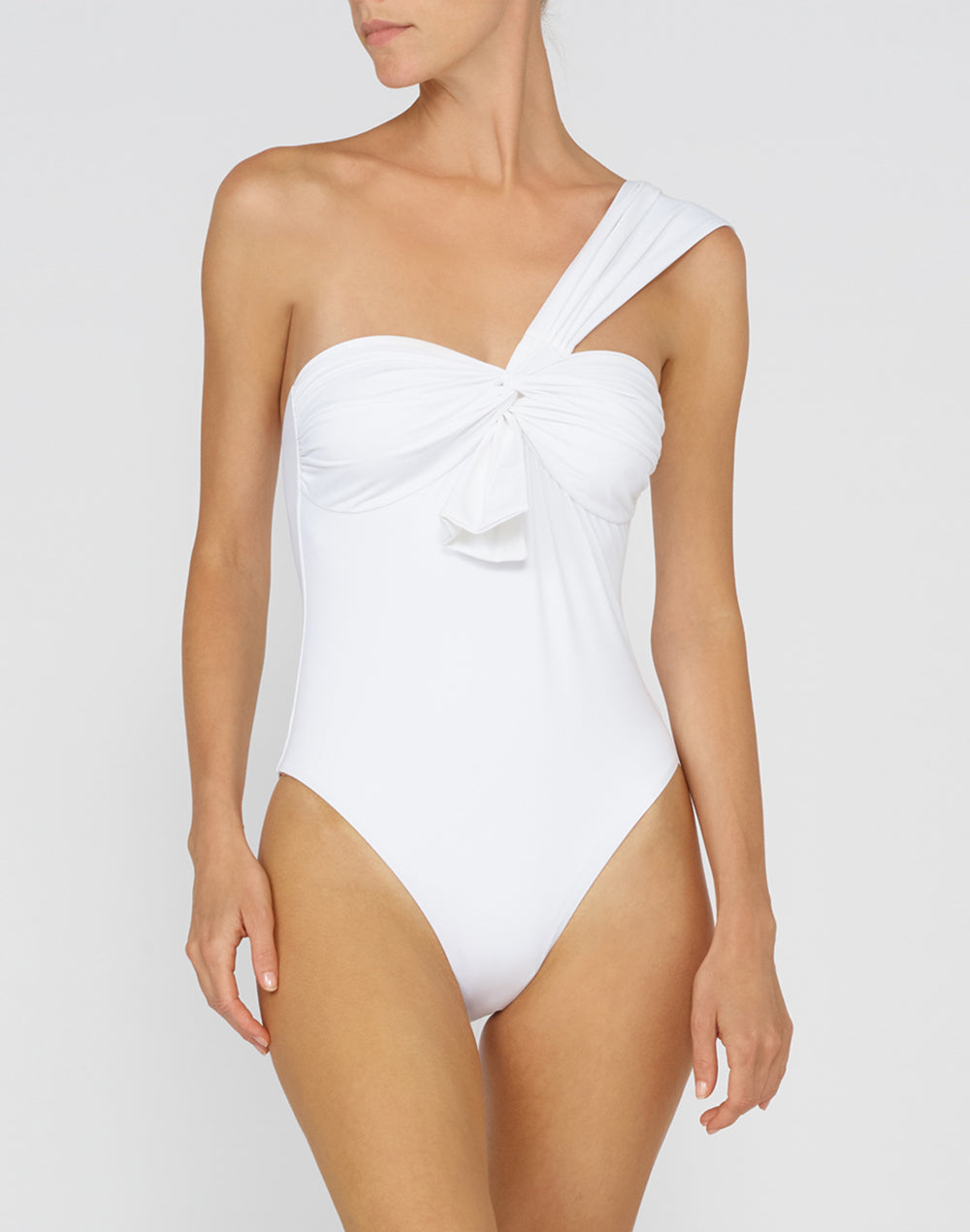 オルン sheer check back ribbon one piece