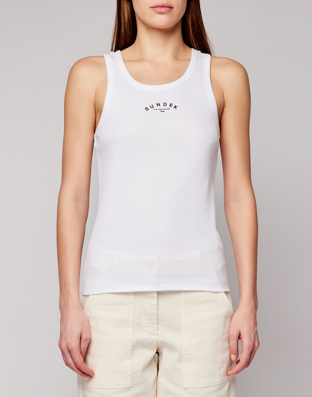 WOMEN'S RIBBED COTTON TANK TOP