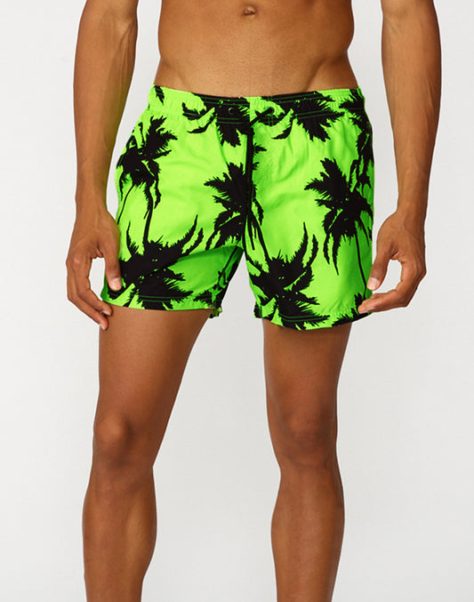 SHORT SWIM SHORTS MULTIPALM WITH AN ELASTICATED WAISTBAND