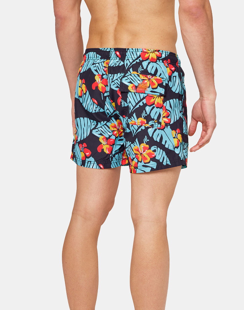 SHORT DE BAIN AVEC MOTIF FANTAISIE TROPICALE