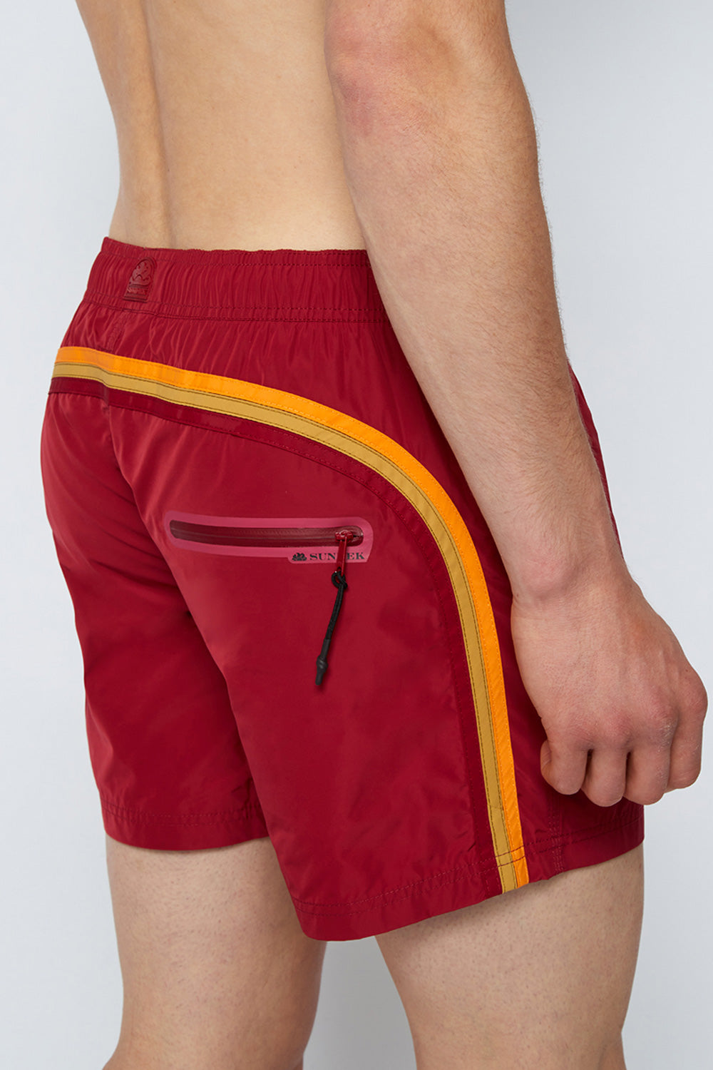 STRETCH WAIST SWIM TRUNKS