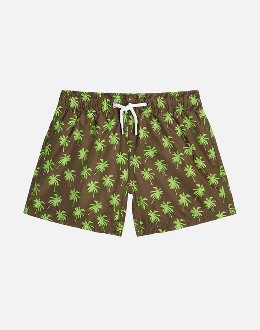 CHILDREN'S SWIMSUIT WITH MULTIPALM PRINT