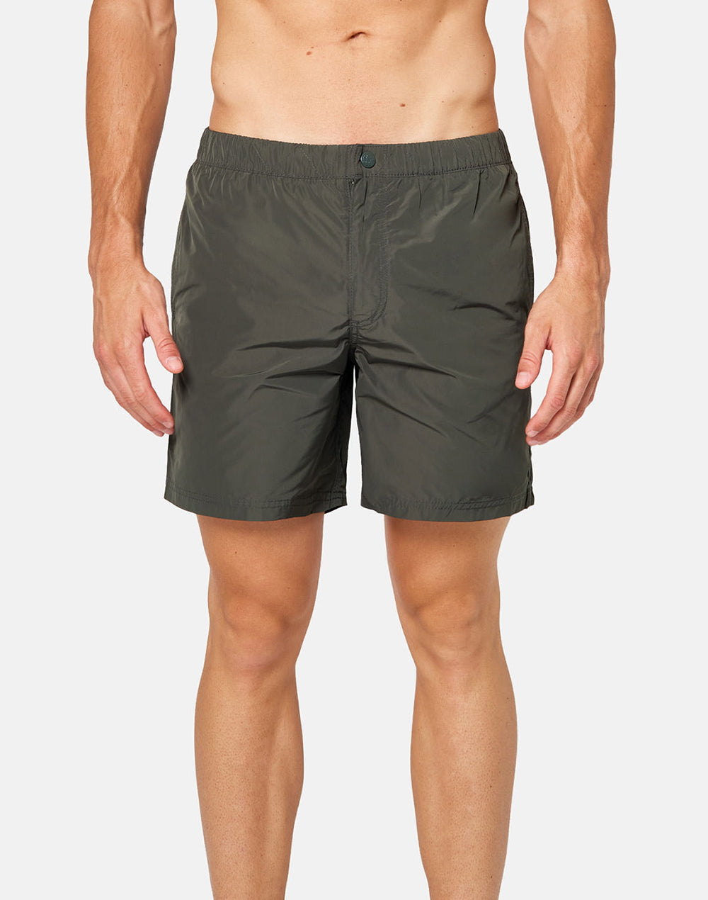 MID-LENGTH SWIM SHORTS WITH AN ELASTICATED WAISTBAND