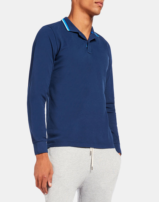 BRAYDEN POLO SHIRT WITH TRICOLOUR DETAILS