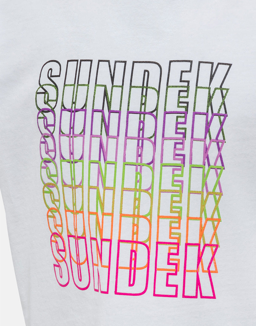 T-SHIRT WITH PRINTED RAINBOW WRITING