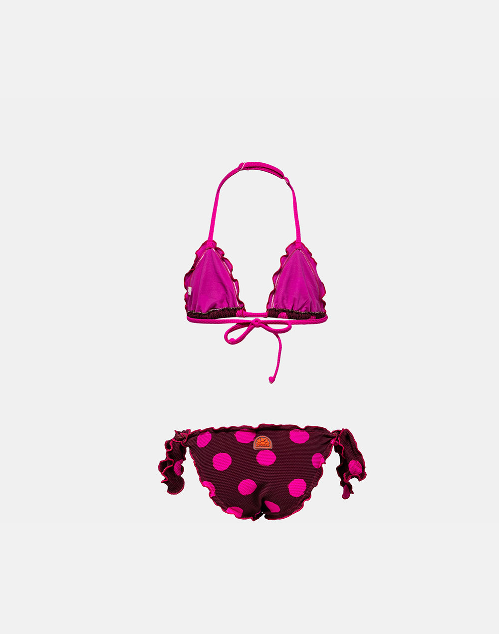 MINI MAGNOLIA BIKINI CON TOP A TRIANGOLO E SLIP CON FIOCCHI