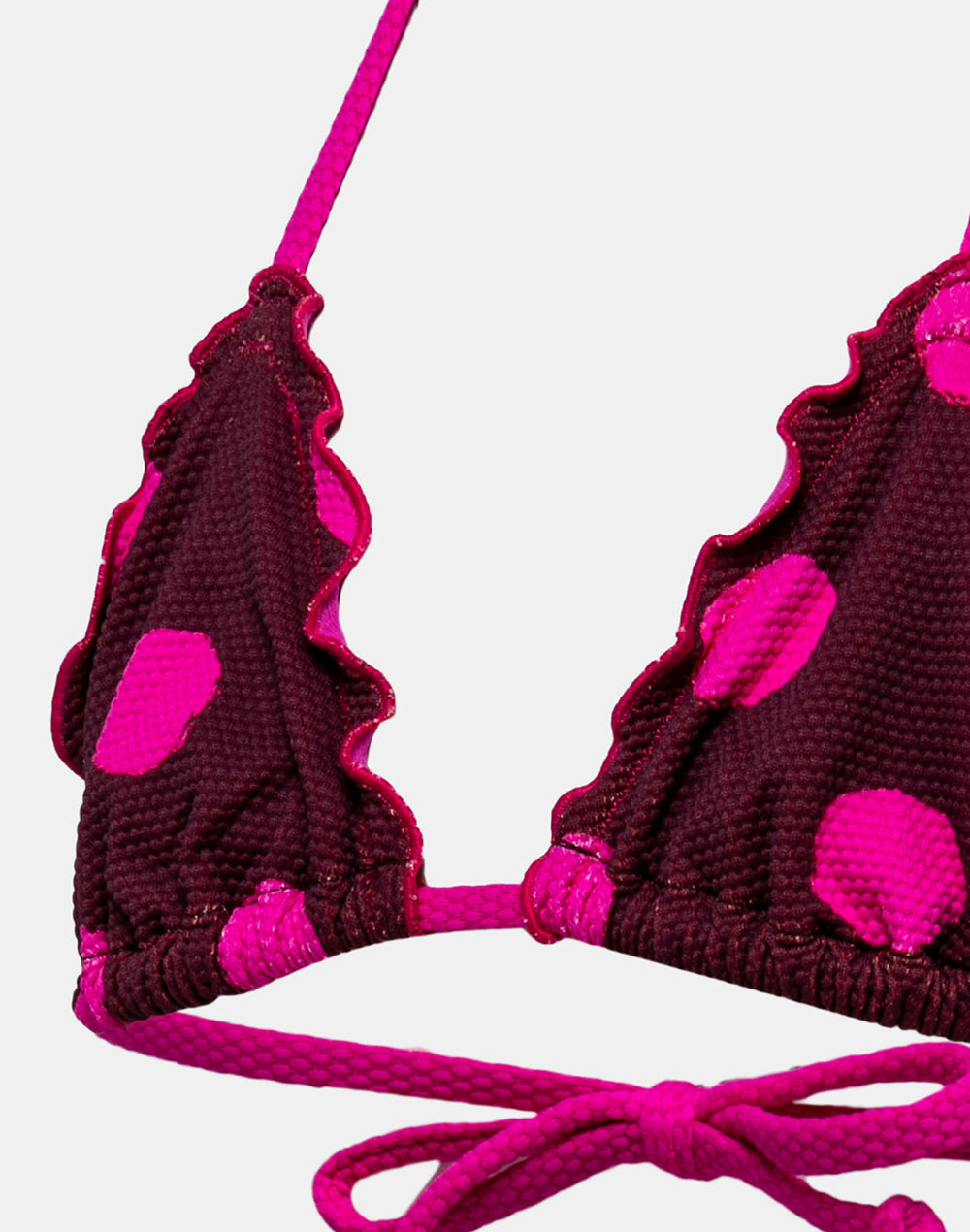 MINI MAGNOLIA BIKINI CON TOP A TRIANGOLO E SLIP CON FIOCCHI