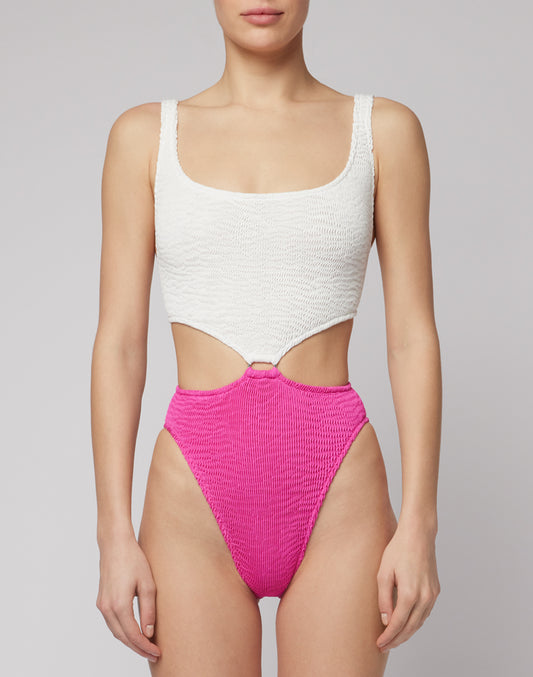 MAILLOT DE BAIN UNE PIÈCE EN TISSU GAUFRÉ