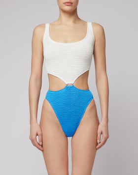 BAÑADOR DE UNA PIEZA EN TEJIDO GOFRADO